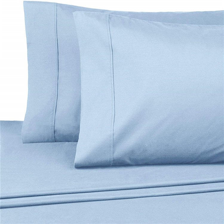 Solid color bedding 4-Piece queen bed sheet set soft brushed microfiber flat sheet fitted sheet