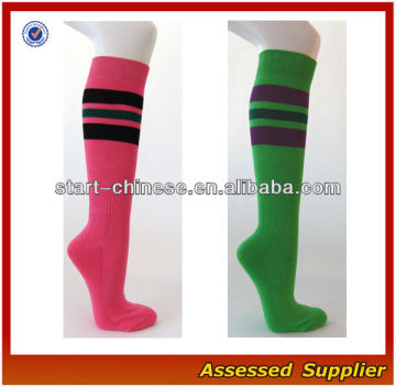 Women Boot Socks/Colorful Striped Over Knee Socks/ Wholesale striped women knee high socks