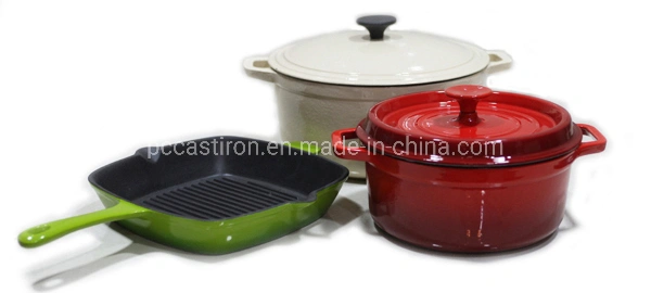 Enamel Cast Iron Cookware Set in 3PCS for European Country