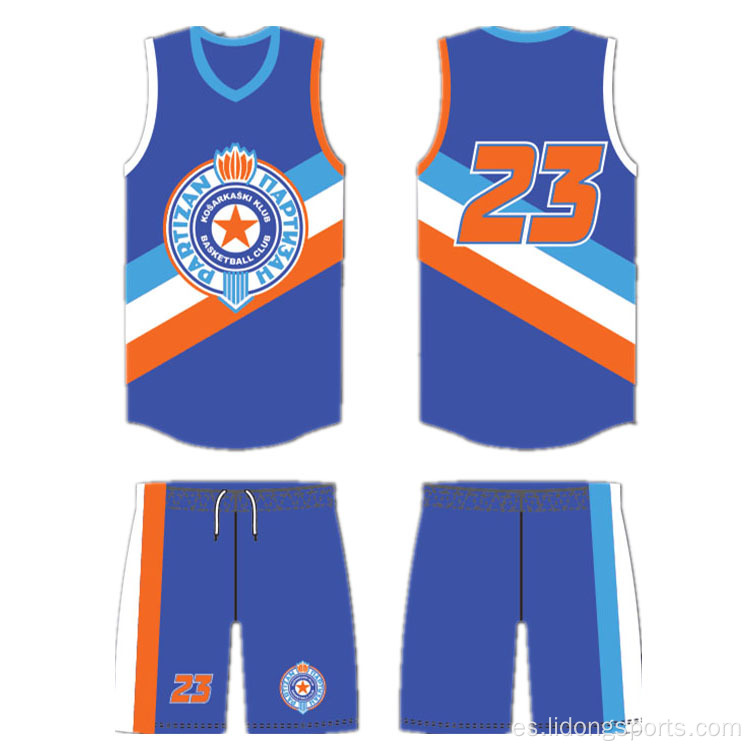 Uniforme de camiseta de baloncesto juvenil de nuevo diseño personalizado