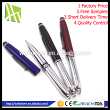 2016 Luxurious 3in1 LED Flashlight Torch Touch Stylus Pen
