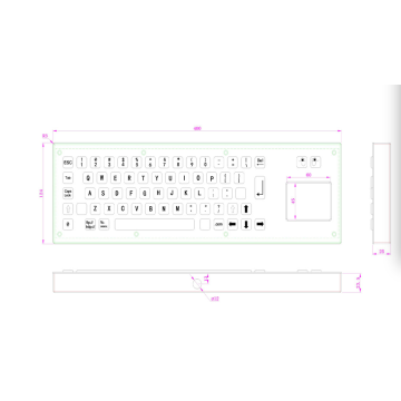 Teclado industrial a prueba de explosiones por cable PS2