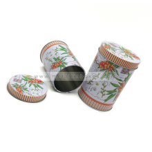 Round tea packaging metal tin box