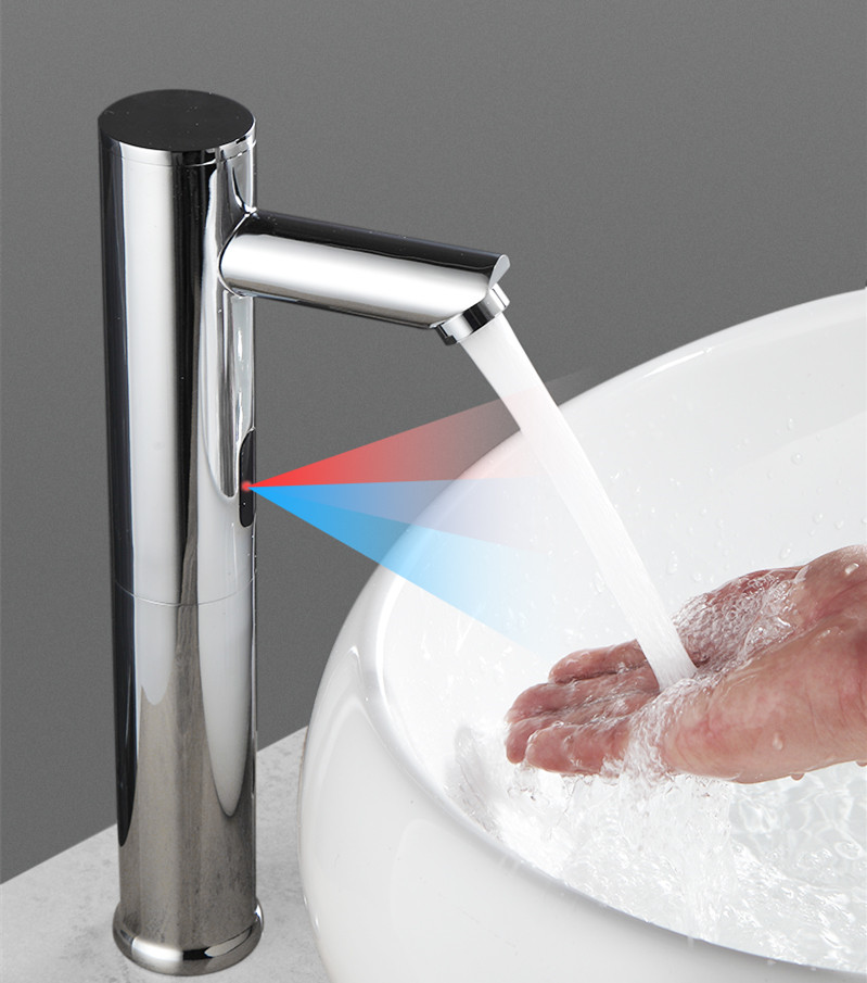 F108H Temperature controlled brass automatic sensor water tap for wash basin Kitchen Bathroom