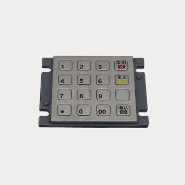 Metallic encryption pin pad ho an&#39;ny kiosk milina