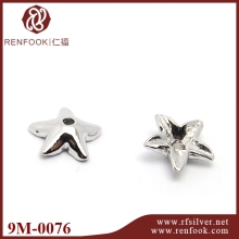 wholesale star shape 925 silver custom beads end caps jewelry
