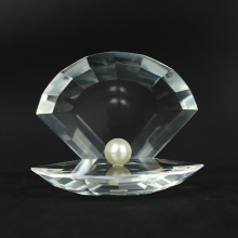 Handmade Crystal Oyster Shell with Pearl Wedding Gift