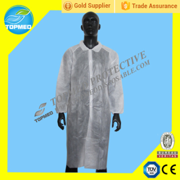 Waterproof PP+PE Lab Coat, Disposable PP+PE Lab-Gown