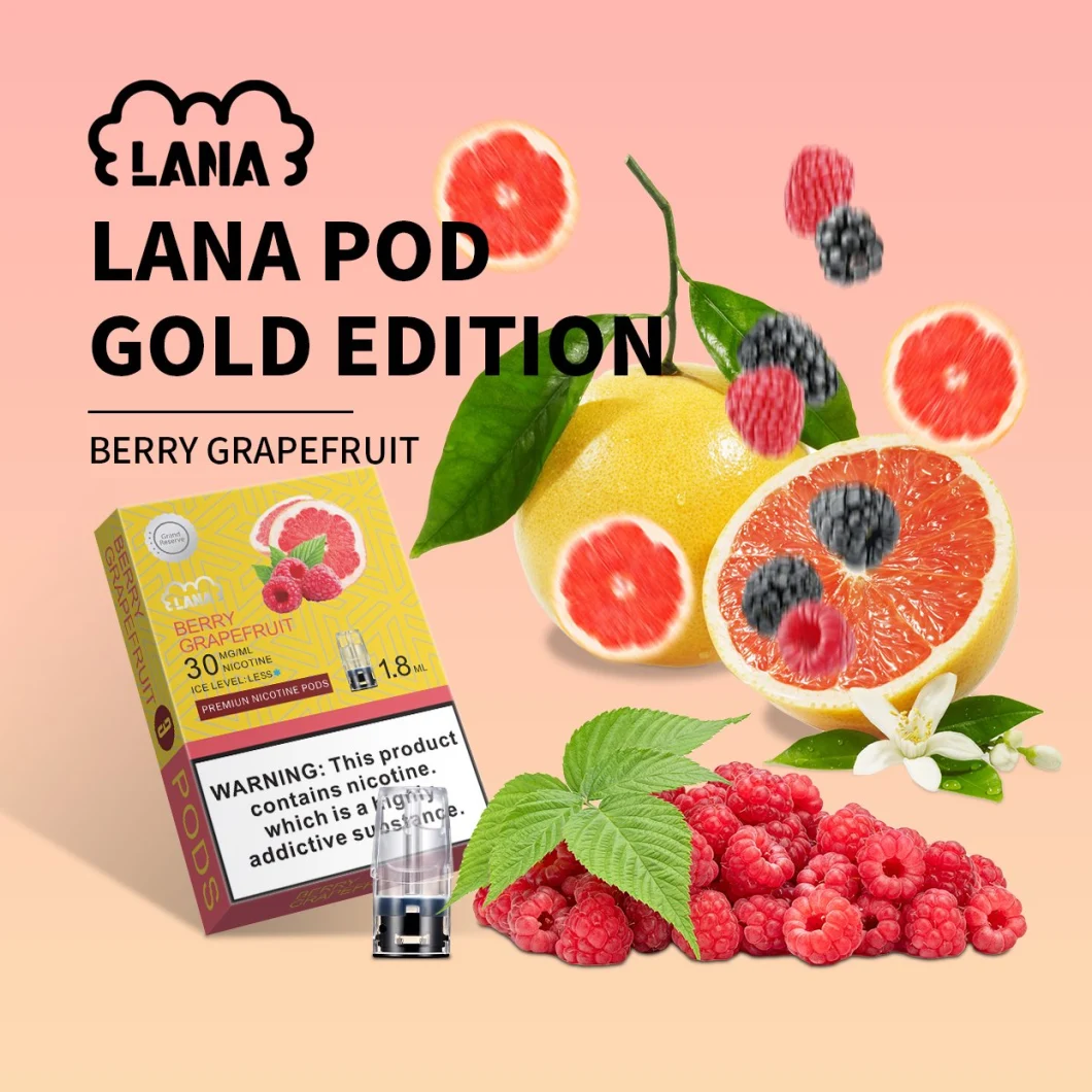 100% Original Lana Pod-Kartuschen 3pcs Gold Edition 1,8 ml E-Liquid Vape Stift