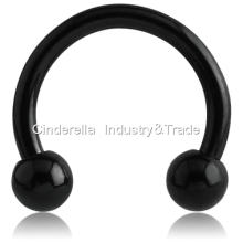 Black PVD Coated Surgical Steel Circular Barbell