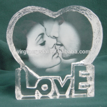 Crystal heart design souvenirs love crystal block for gifts