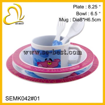5 pcs children use melamine dinnerware