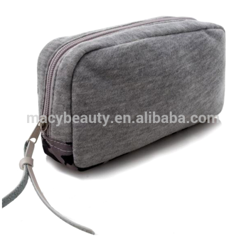 Wholesale cheap new material travel cosmetic bag Small canvas zipper bag