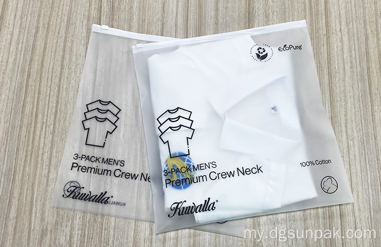ZIP Lock Zipper အိတ်ကိုရေစိုခံသည့်မိုးအုံ့အိတ်များ