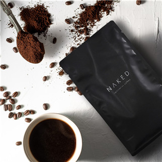 Vacuum-sealed black coffee bags