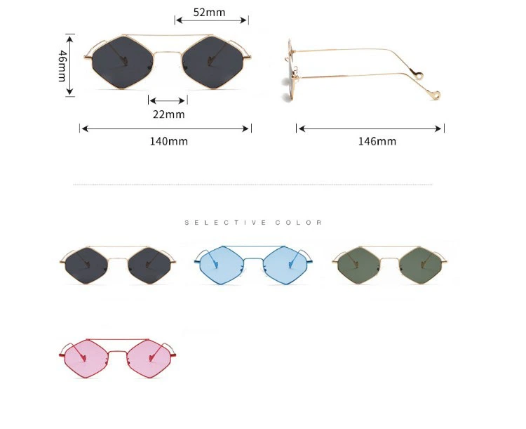 2019 Newly Tiny High Quality Metal Sunglasses for Ready Made Goods