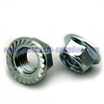 Hex flange zinc lock nuts