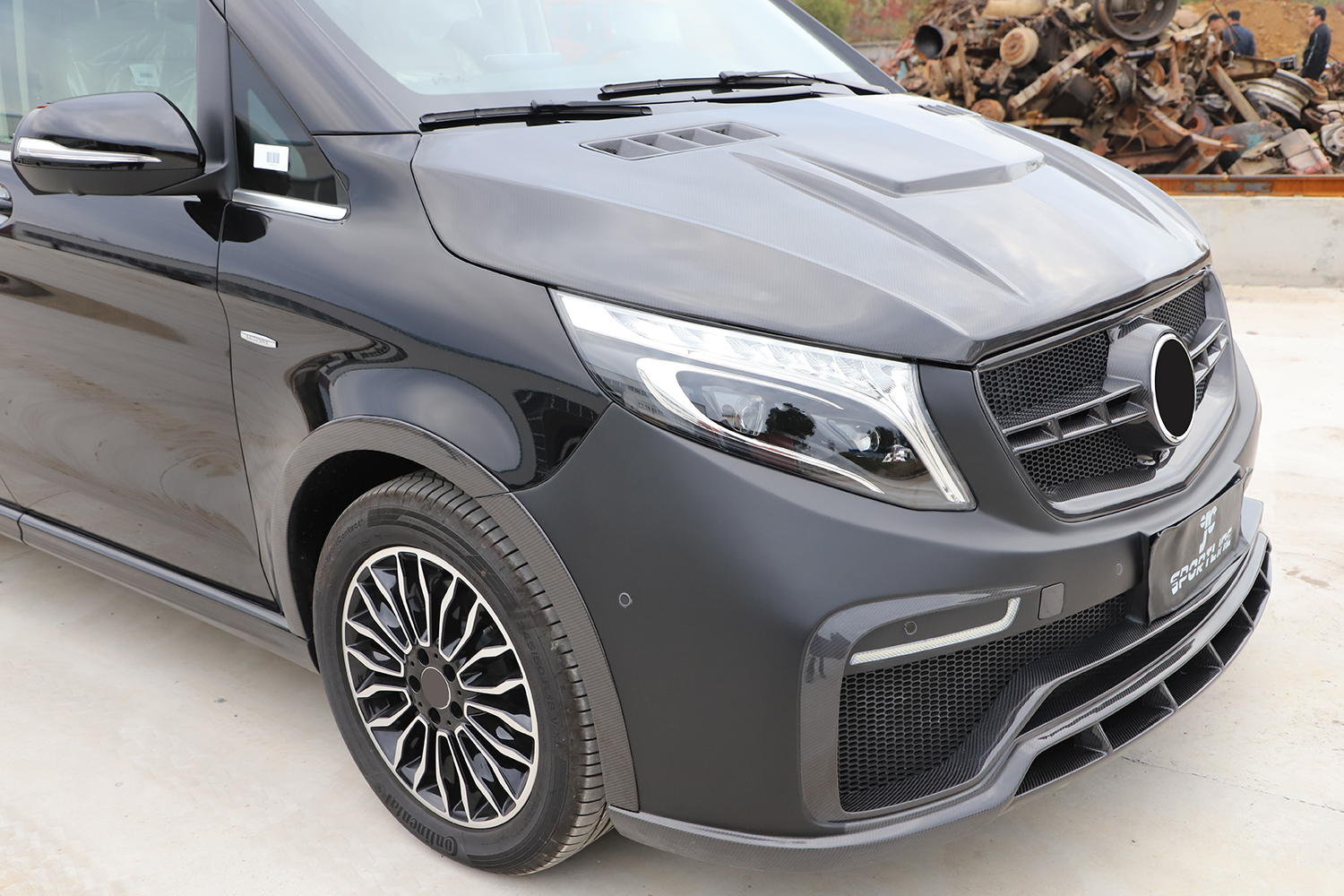 Modify Luxury V Class Carbon Fiber Car Bumpers Body Kits for Mercedes Benz VITO W447 2015-2019