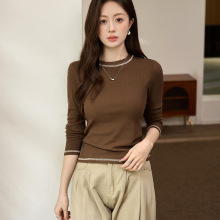 Cotton Spandex Slim Fit Women's Long Sleeve Tshirts