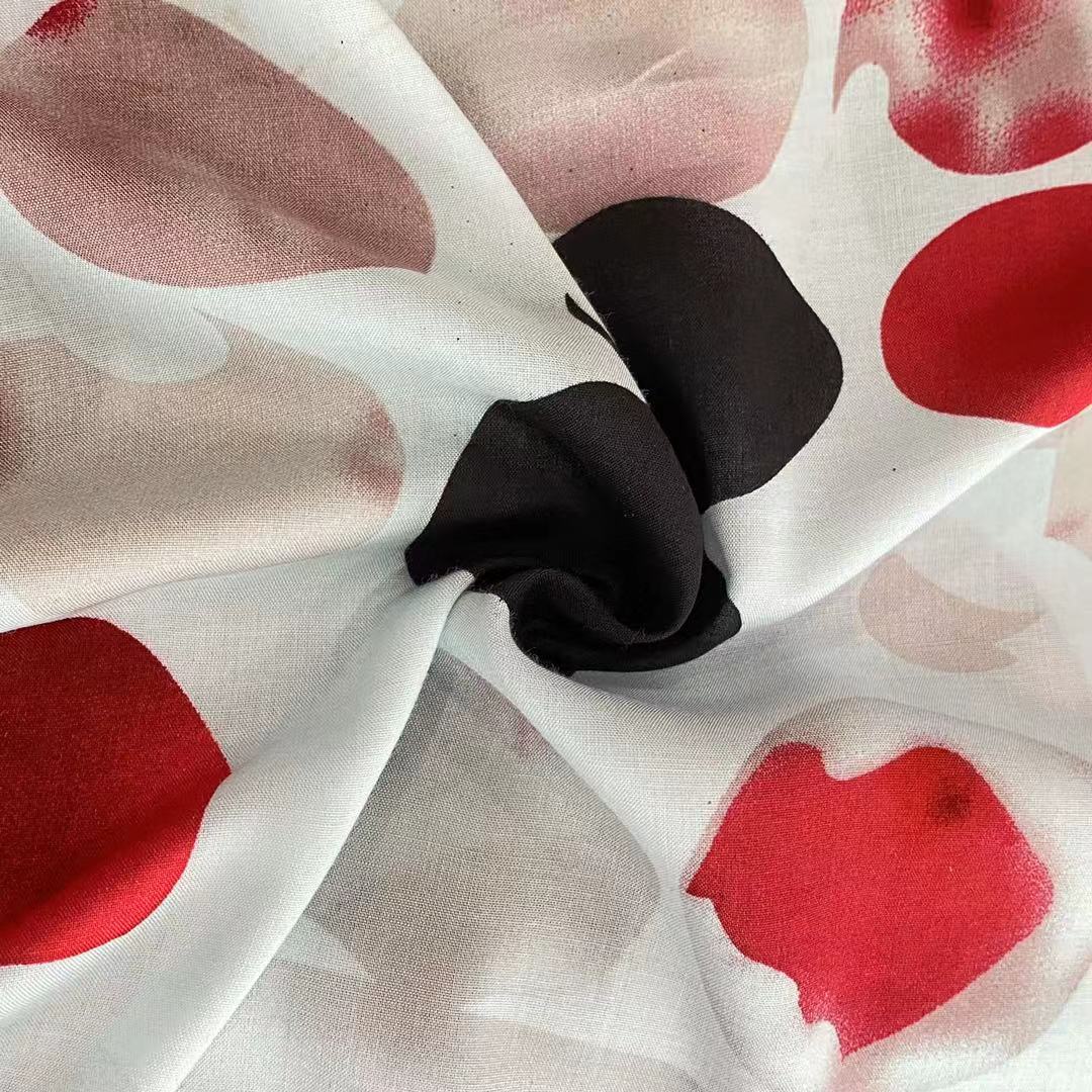 ISP Texil 45S 100% Rayon/Viskose bedrucktes Stoff Rayon Challis für Kleid