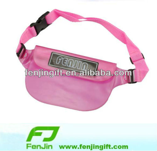 waist waterproof plastic mobile bag with belt