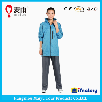 Maiyu cheap leisure unisex rain jacket with zipper