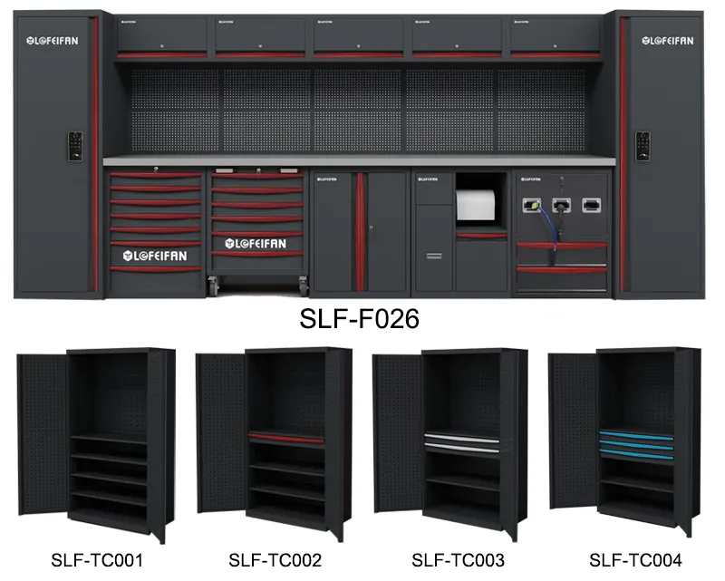 Repair Station Tool Cabinets Combination OEM Customized Garage Storage Workstation Tool Solution