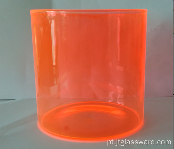 Recipiente de armazenamento de cilindro de vidro colorido
