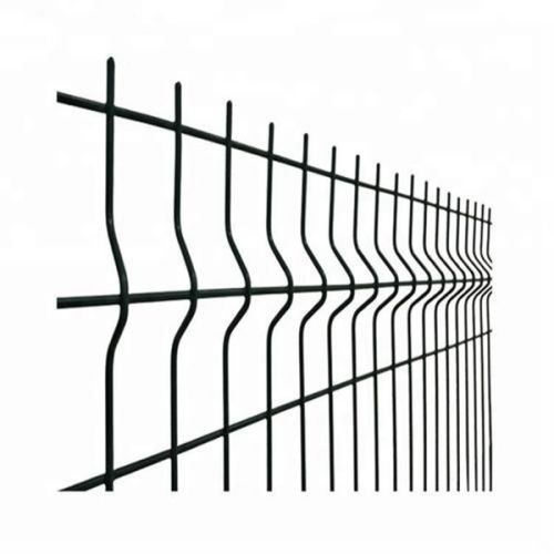 Curved 3 d welded garden fence design