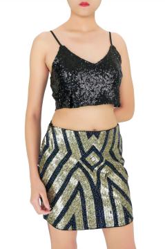 Skinny Mini Sequin Skirt