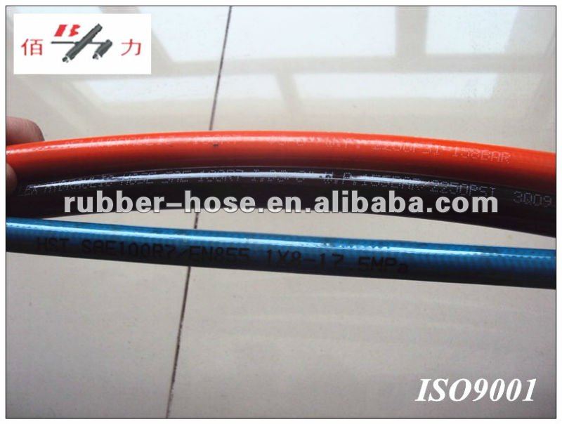 Oil resistant rubber hydraulic hose oil sae 30, sae 10 hydraulic oil, sae j1508 hose clamps