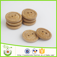 2 holes natural bamboo designer choice custom logo sewing buttons