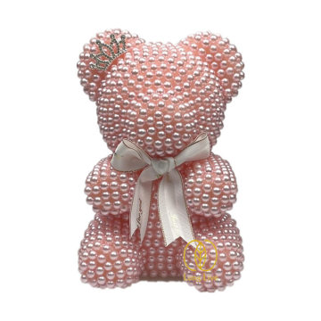 Luxurious Handcrafted PE Foam Bear Rose Teddy Bear with Pearl