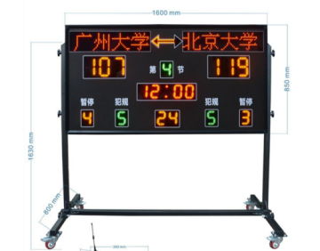 Indoor Basketball LED Scoreboard Sign 1600mmx850mm