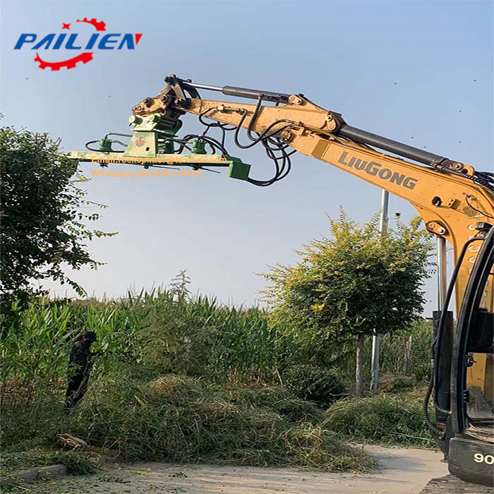 Forestry machinery excavator attachment tree branch saw cutting head for trimming on sale