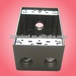 weather proof electrical box with 2 inch depth, four holes, Aluminum