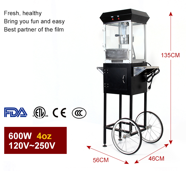 Authentic Automatic Black Pop Corn Popcorn Popper Maker Tabletop 4 Oz Small Kettle Home Popcorn Maker Machine for Sale