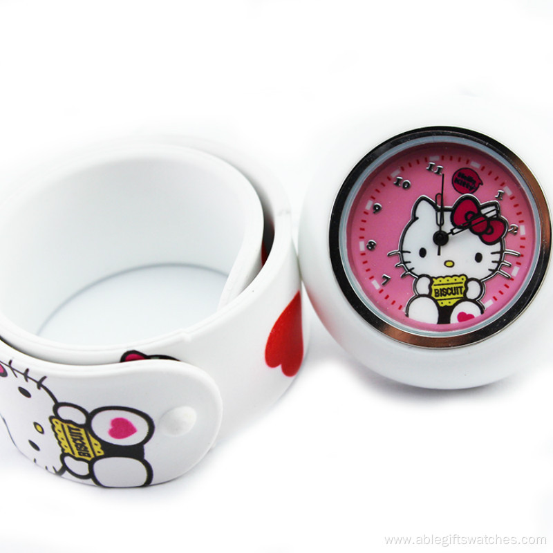 New Arrival Children Slap Bracelet Cartoon Quartz Watch