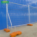 Used chain link temporary construction fence for safety with feet