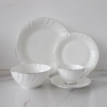 Customised Luxury Hotel Wedding Porcelain Dinnerware White