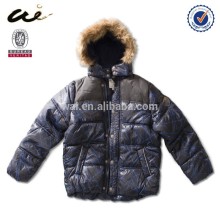 Wholesale clothing mens winter fur hooded polyester jackets