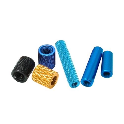 गोल knurled anodized एल्यूमीनियम कॉलम स्पेसर गतिरोध