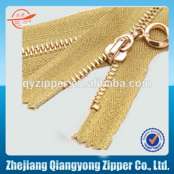 #5 nylon gold tape gold teeth for lady bag