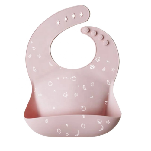 100% Makanan Gred Custom Cocum Silicone Baby Bib