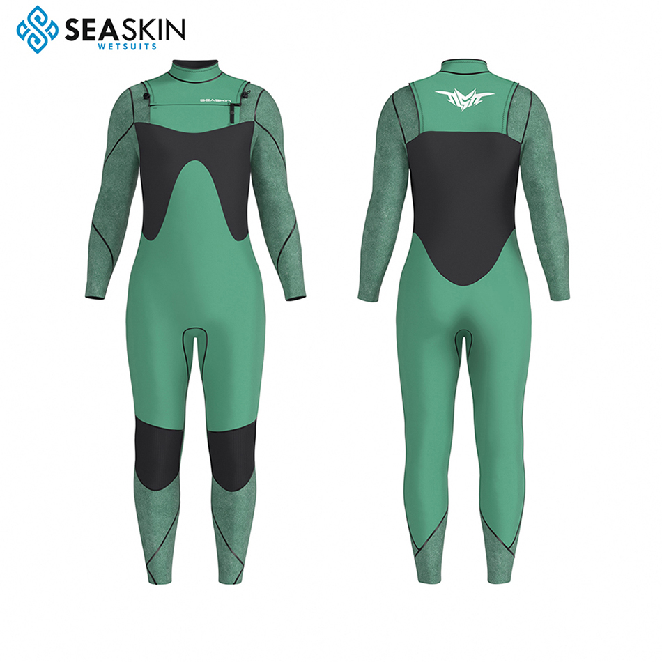 Seaskin 3/2mm Jako Neopren Göğüs Zip Sörf Dalgası Dizisi