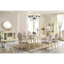 Wholesale White Lacquer Rococo Luxury Dining Table Prices
