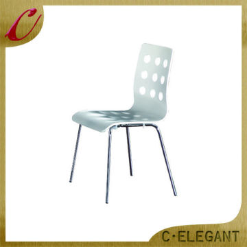 High Quality armless white plastic chair