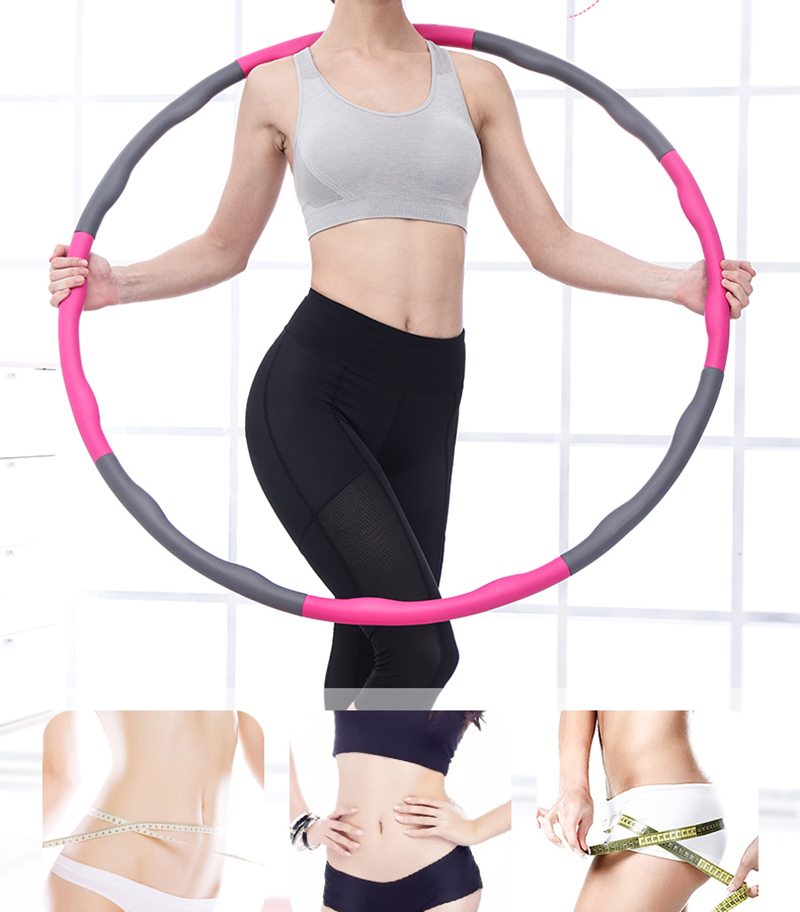 Removable Bodybuilding Workout Gym Sport Smart Hula Ring Fat Loss Fitness Foam Hard Tube Circle