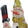 Decorative Snowman Triple Folding Screen