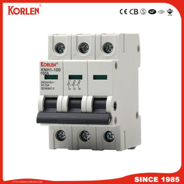 DINレールアイソレータスイッチKORLEN KNH1 100A 1P